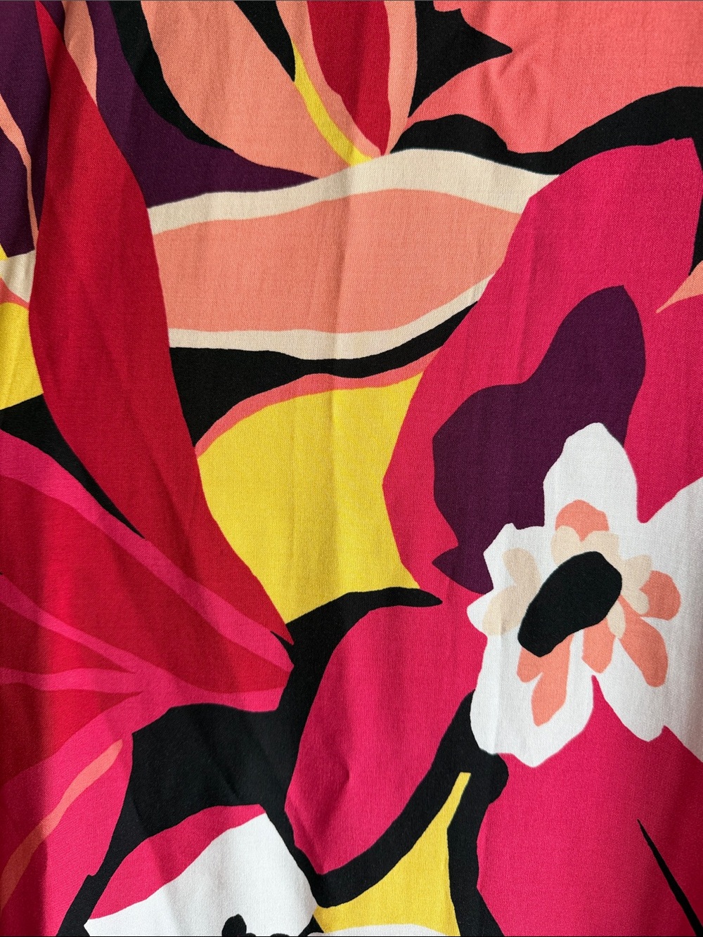 NWT Investments Vibrant Pink Yellow Floral Maxi Dress - Picture 5 of 10